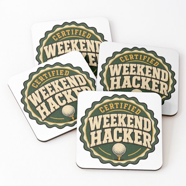 Item preview, Certified Weekend Hacker Funny Golf Vintage Badge designed and sold by EastEndTownie.