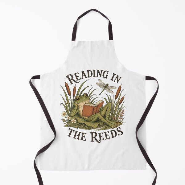 Artikelvorschau, Reading In The Reeds Cottagecore Frosch Lesen entworfen und verkauft von BoosterShop.