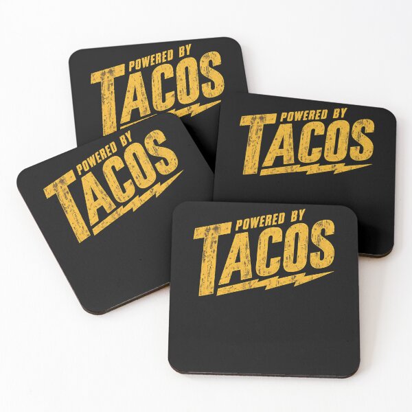 Item preview, Funny Powered By Tacos Funny Food Lover Quote Art designed and sold by elderberry.