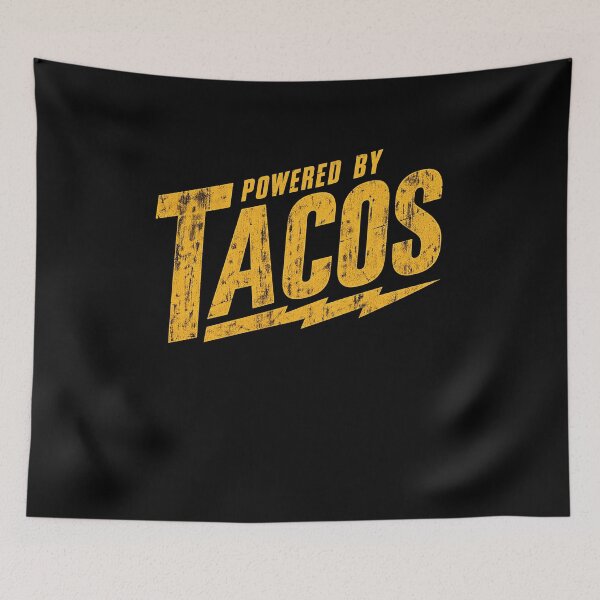 Item preview, Funny Powered By Tacos Funny Food Lover Quote Art designed and sold by elderberry.