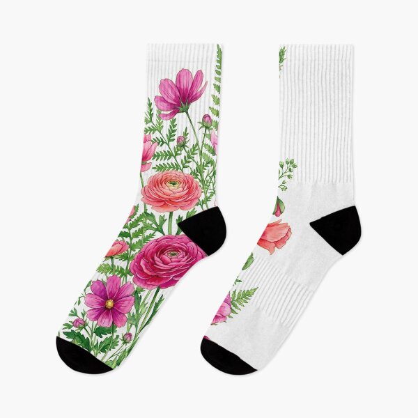 Item preview, Vibrant Pink Floral Watercolor Botanical Bouquet designed and sold by ehabm15.