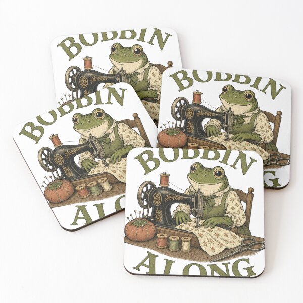 Artikelvorschau, Bobbin Along Cottagecore Frosch Naehen entworfen und verkauft von BoosterShop.