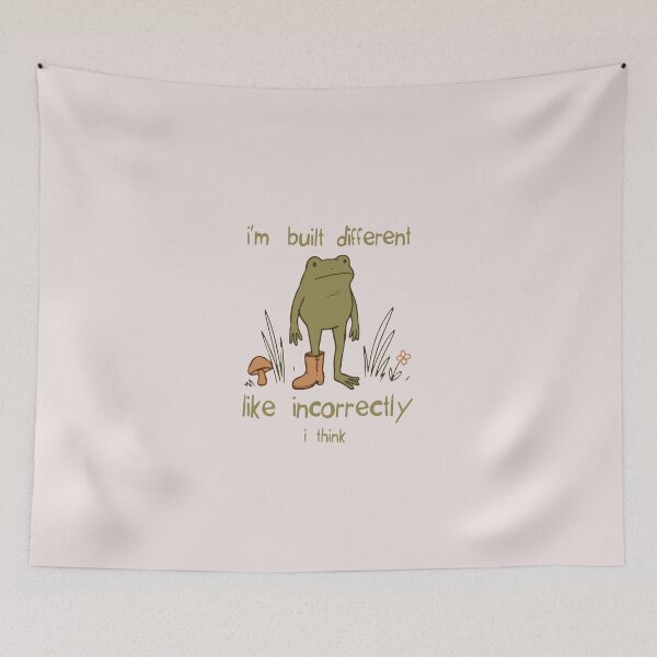 Item preview, Im Built Different Like Incorrectly I Think Funny Frog Cottagecore Meme designed and sold by ChuyenSuperx.