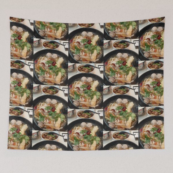 Item preview, Noodle Soup with Meats in Hong Kong – Authentic Asian Culinary Photography designed and sold by pbchan.