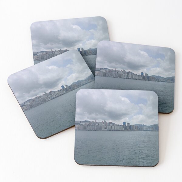 Item preview, Hong Kong Harbour Panorama – City Skyline Beneath Dramatic Skies designed and sold by pbchan.