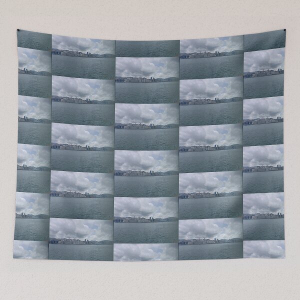 Item preview, Hong Kong Harbour Panorama – City Skyline Beneath Dramatic Skies designed and sold by pbchan.