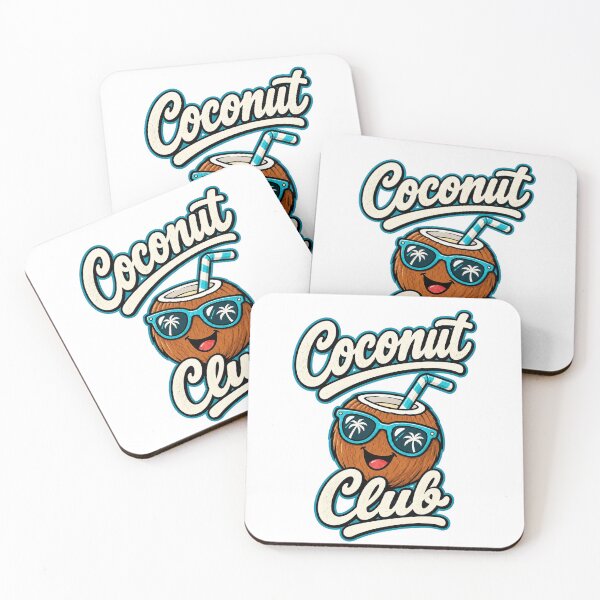 Item preview, Coconut Club Tropical Vacation Summer Coconut designed and sold by EastEndTownie.