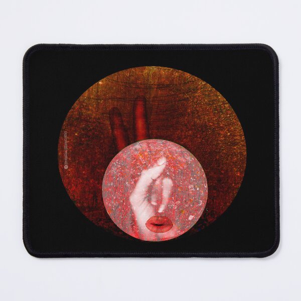 Item preview, Surrealist Lips and Hand Collage - Vintage Circular Textured Art designed and sold by MAMA.art.Rio <Marsailhe_Milward>.