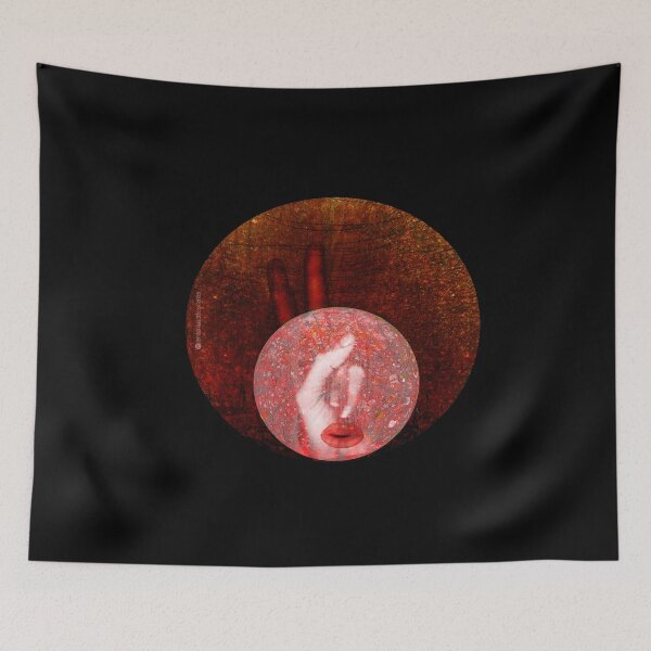 Item preview, Surrealist Lips and Hand Collage - Vintage Circular Textured Art designed and sold by MAMA.art.Rio <Marsailhe_Milward>.