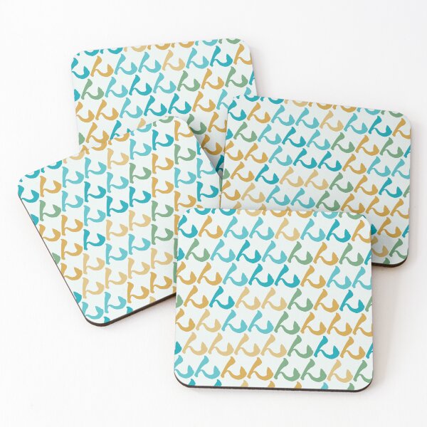 Item preview, Hiragana “N” Pattern – Aqua Gold designed and sold by TexSta.