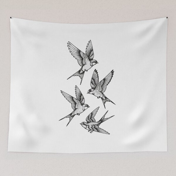 Item preview, Flying Swallows designed and sold by Gkinoki.