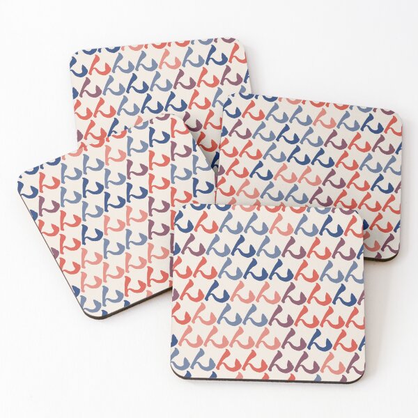 Item preview, Hiragana “N” Pattern – Navy Coral designed and sold by TexSta.