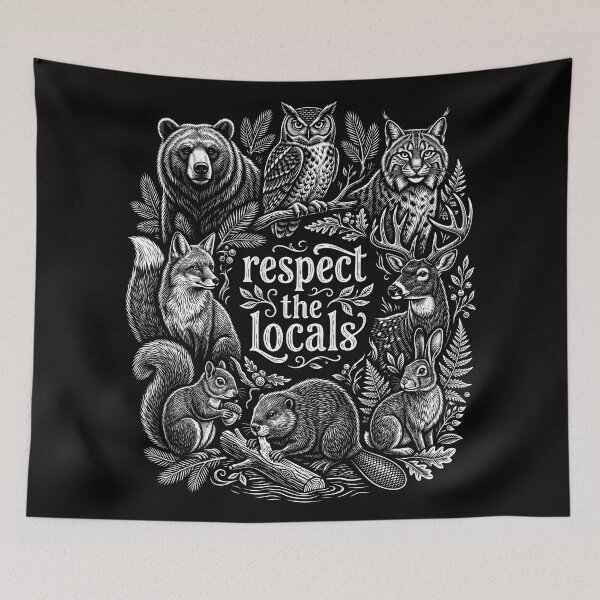 Item preview, Respect The Locals Wildlife Mountains Shirt designed and sold by ehabm15.