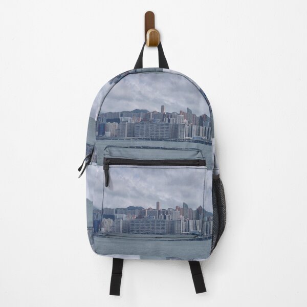Item preview, Hong Kong Harbour Skyline – Dense City Towers Beneath Moody Skies designed and sold by pbchan.