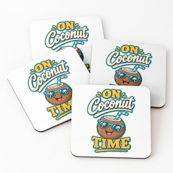 Item preview, On Coconut Time – Tropical Vacation Coconut designed and sold by EastEndTownie.