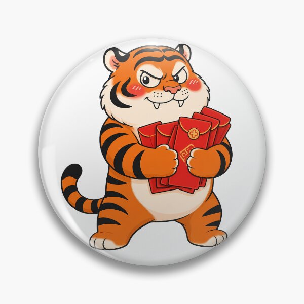 Item preview, Chubby Tiger Holding Lucky Red Envelopes designed and sold by aigcx.