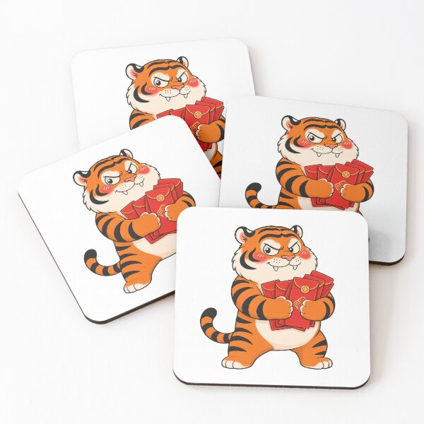 Item preview, Chubby Tiger Holding Lucky Red Envelopes designed and sold by aigcx.