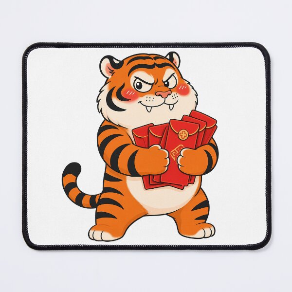 Item preview, Chubby Tiger Holding Lucky Red Envelopes designed and sold by aigcx.
