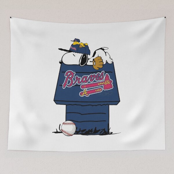 Item preview, Sleeping Snoopy Braves Doghouse Baseball designed and sold by midastouchedme.