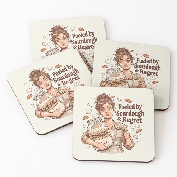 Item preview, Funny Sourdough Baker Gift Fueled by Sourdough and Regret designed and sold by ShootingStarST.
