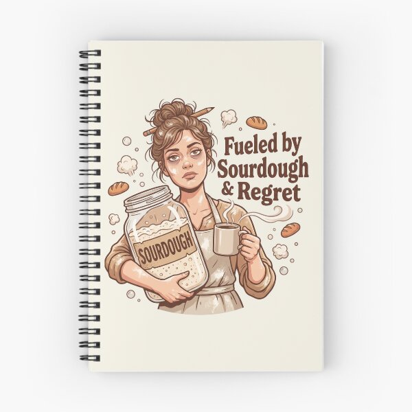 Item preview, Funny Sourdough Baker Gift Fueled by Sourdough and Regret designed and sold by ShootingStarST.