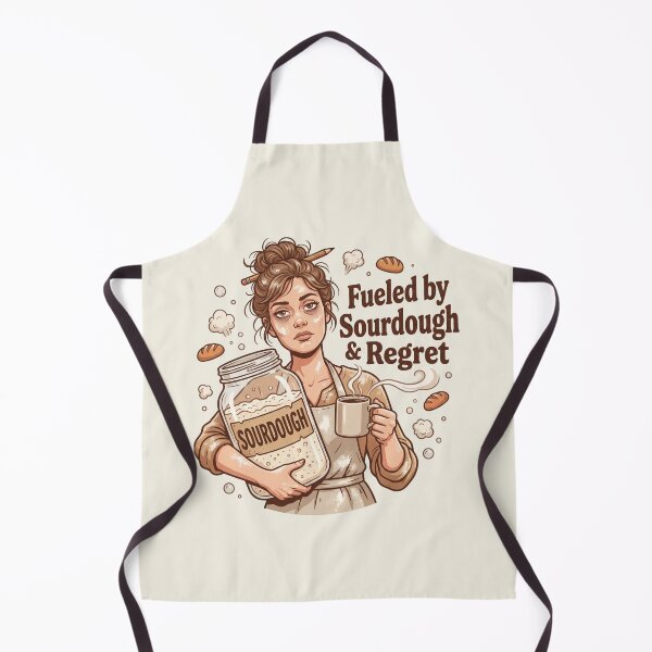 Item preview, Funny Sourdough Baker Gift Fueled by Sourdough and Regret designed and sold by ShootingStarST.