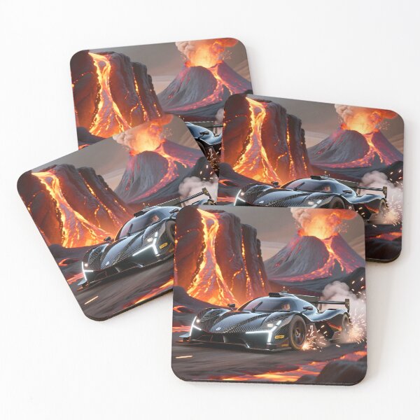 Item preview, Sparks Fly on Volcanic Race Track Supercar Art designed and sold by Beamsmith.