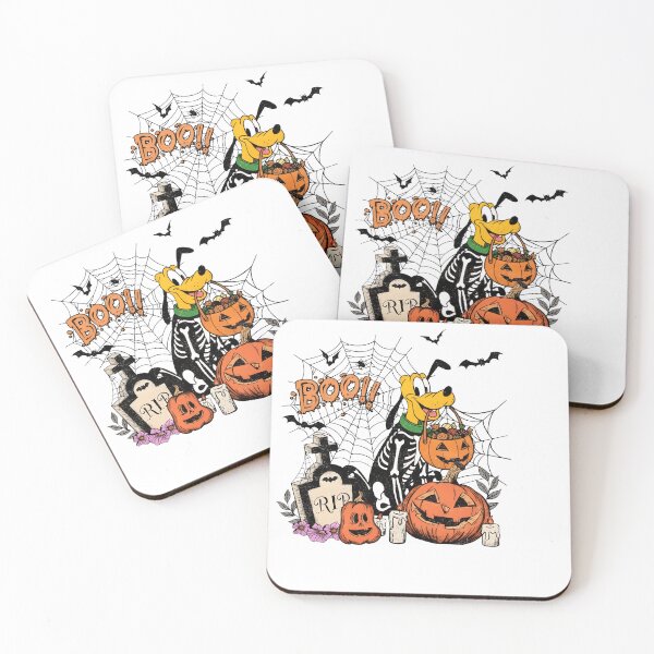 Item preview, Spooky Halloween Dog Skeleton Pumpkin Night Illustration designed and sold by NatalieLo79575.