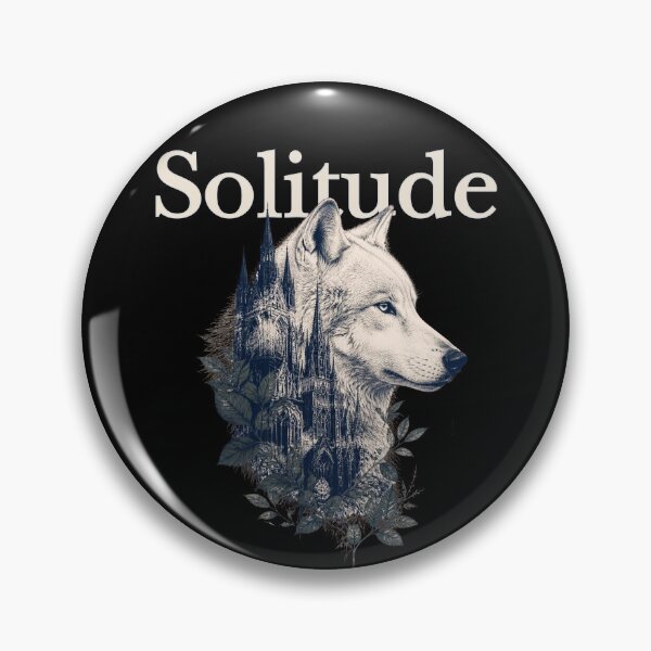 Item preview, Gothic Solitude Wolf Double Exposure Architecture Art designed and sold by SilverSeaBKK.