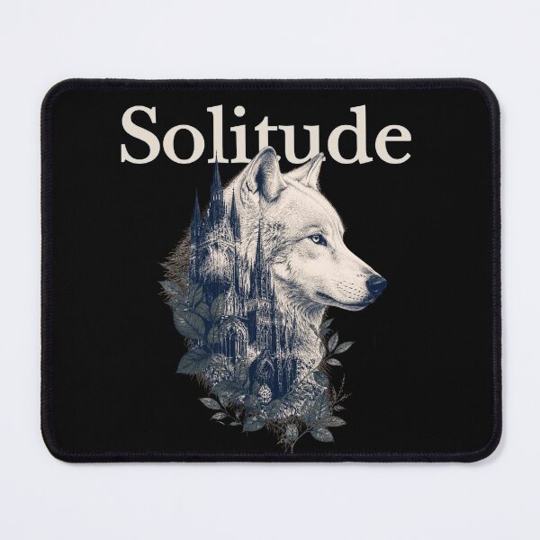 Item preview, Gothic Solitude Wolf Double Exposure Architecture Art designed and sold by SilverSeaBKK.