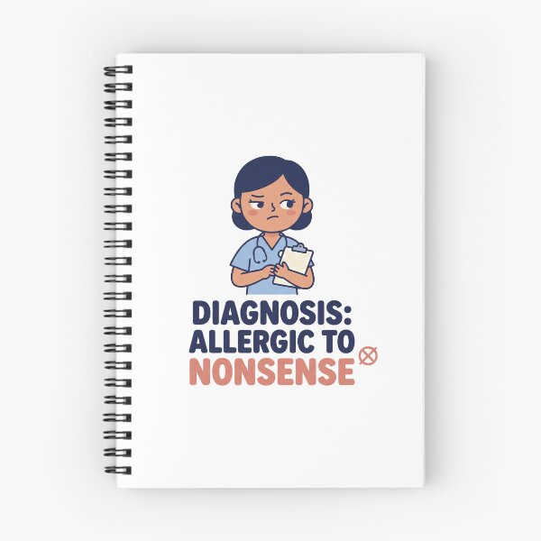 Item preview, Funny Nurse Shirt - Diagnosis Allergic To Nonsense Gift designed and sold by Harlo.co.