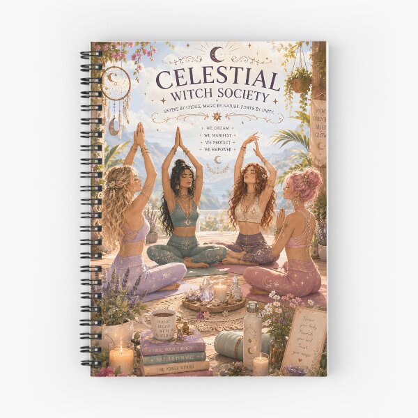 Item preview, Celestial Witch Society Yoga – Witchy Sisterhood, Spiritual Wellness & Mystic Women designed and sold by OlgaLuna_design.