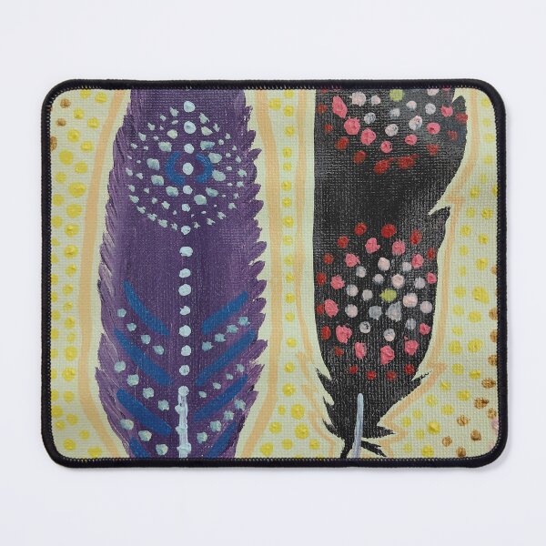 Item preview, Dot Art Feathers – Purple and Black Aboriginal-Style Painting designed and sold by pbchan.