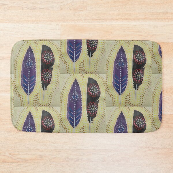 Item preview, Dot Art Feathers – Purple and Black Aboriginal-Style Painting designed and sold by pbchan.