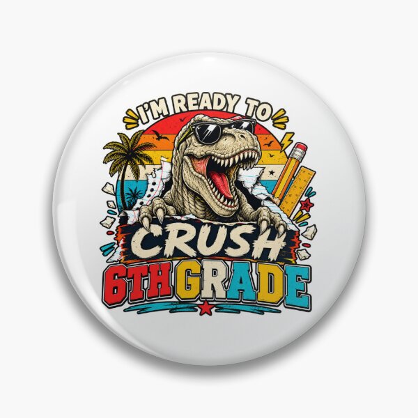 Item preview, I'm Ready to Crush 6th Grade Dinosaur T-Rex Back to School designed and sold by WhooHoo-Art.