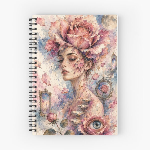 Item preview, Surrealist rose watercolor — floral dream designed and sold by Axokris.