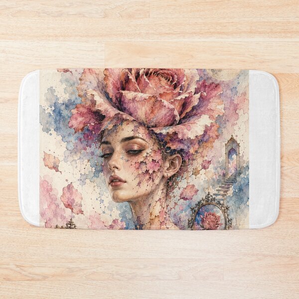 Item preview, Surrealist rose watercolor — floral dream designed and sold by Axokris.