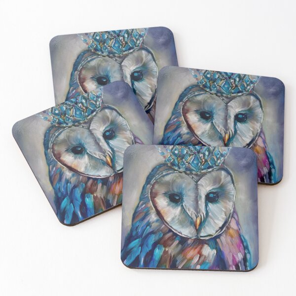 Item preview, Floral Blue Öyster Cult Band Owl Harmony designed and sold by Joananature.