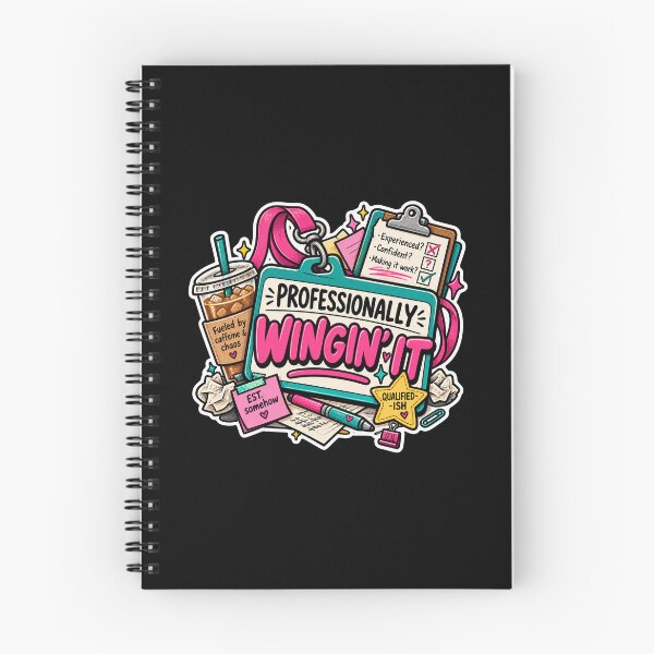 Item preview, Professionally Wingin’ It – Qualified-ish Work Chaos designed and sold by Brave Little Mess Club.