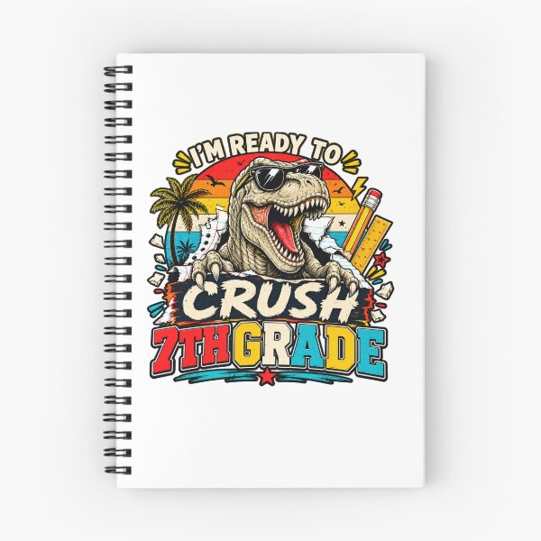 Item preview, I'm Ready to Crush 7th Grade Dinosaur T-Rex Back to School designed and sold by WhooHoo-Art.