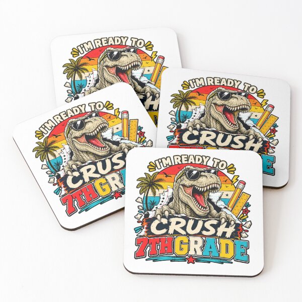 Item preview, I'm Ready to Crush 7th Grade Dinosaur T-Rex Back to School designed and sold by WhooHoo-Art.