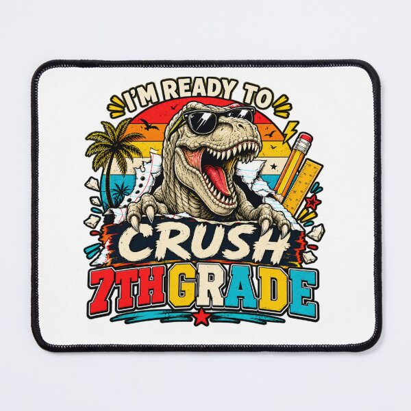 Item preview, I'm Ready to Crush 7th Grade Dinosaur T-Rex Back to School designed and sold by WhooHoo-Art.