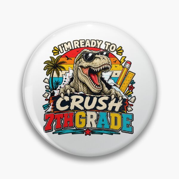 Item preview, I'm Ready to Crush 7th Grade Dinosaur T-Rex Back to School designed and sold by WhooHoo-Art.