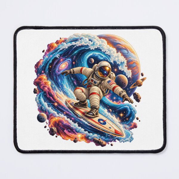 Item preview, Cosmic Surfing Astronaut – Vintage Retro Sci Fi Space Adventure designed and sold by builtforyou.