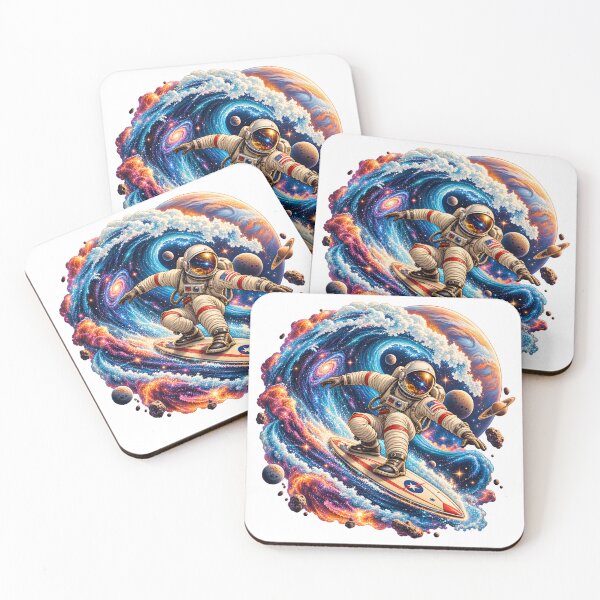 Item preview, Cosmic Surfing Astronaut – Vintage Retro Sci Fi Space Adventure designed and sold by builtforyou.