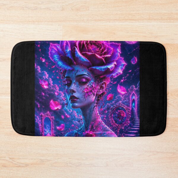 Item preview, Surreal neon rose — a dreamlike vision designed and sold by Axokris.
