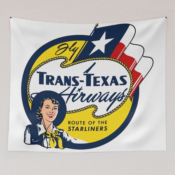 Item preview, Trans-Texas Airways Retro Logo – Route of the Starliners Vintage Airline Design designed and sold by RetroAviation.
