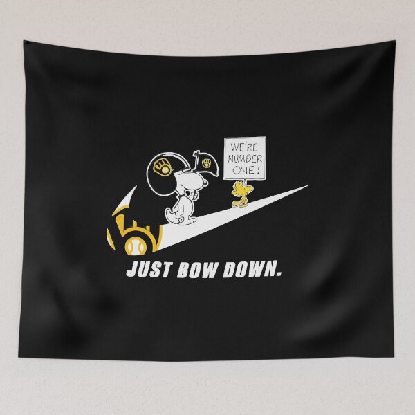 Item preview, Snoopy Milwaukee Brewers Just bow Down designed and sold by Ayoyoyoya.