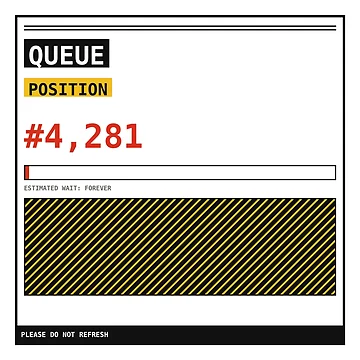Artwork thumbnail, Queue Position 4281 Sticker by PlusScanner