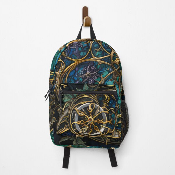 Item preview, Steampunk Stained Glass Flowers – Vintage Clockwork Fantasy Art designed and sold by BrandonArtWorld.